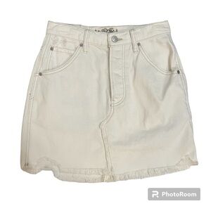 ‼️LAST CHANCE‼️ Free People Deco White Denim Skirt